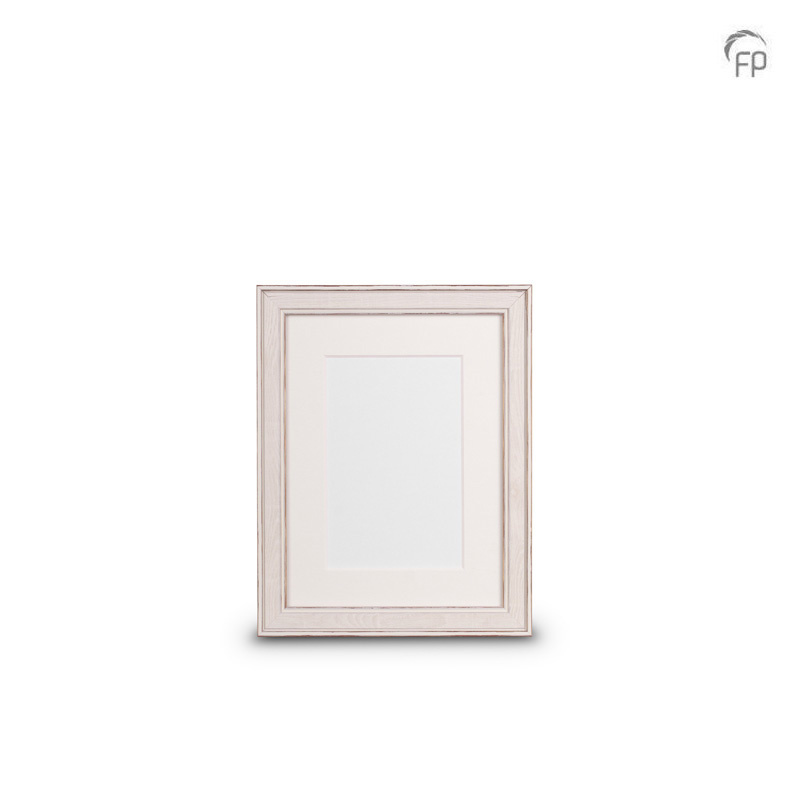 Houten fotolijst wit — klein formaat (foto 15 × 20 cm)